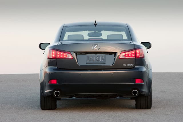 The rear of the Lexus IS 350
