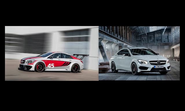 The darling Benz also getting the treatment. That is the CLA and the the CLA45 AMG racer