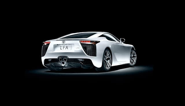 The rear of the Lexus LFA