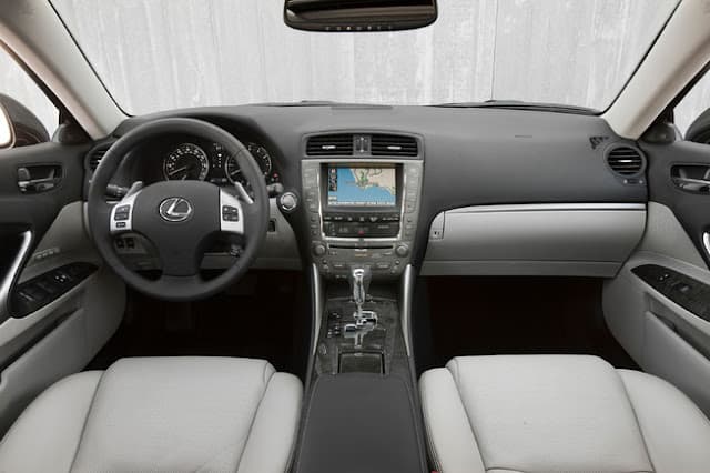 The interior of the Lexus IS 350