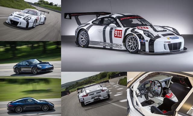 The Porsches; the Sublime 911 Carrera with the 911 GT3 racer