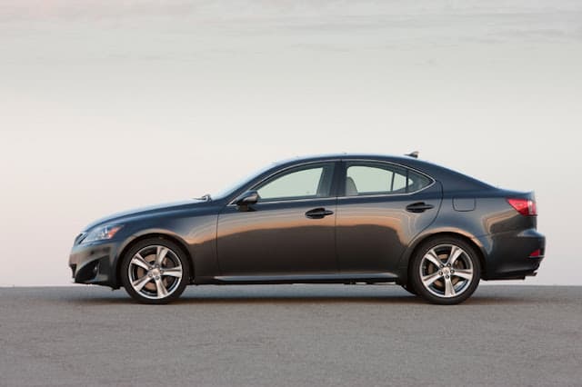The side of the Lexus IS 350